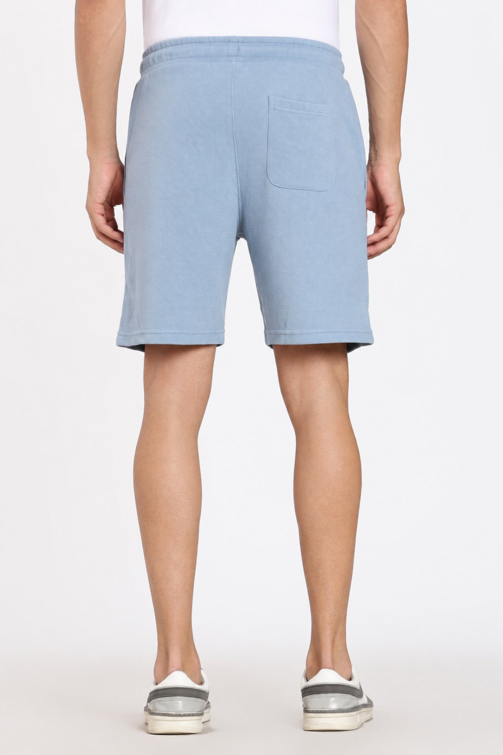 Light Blue 3 Pocketed Regular Fit Shorts - Image 4