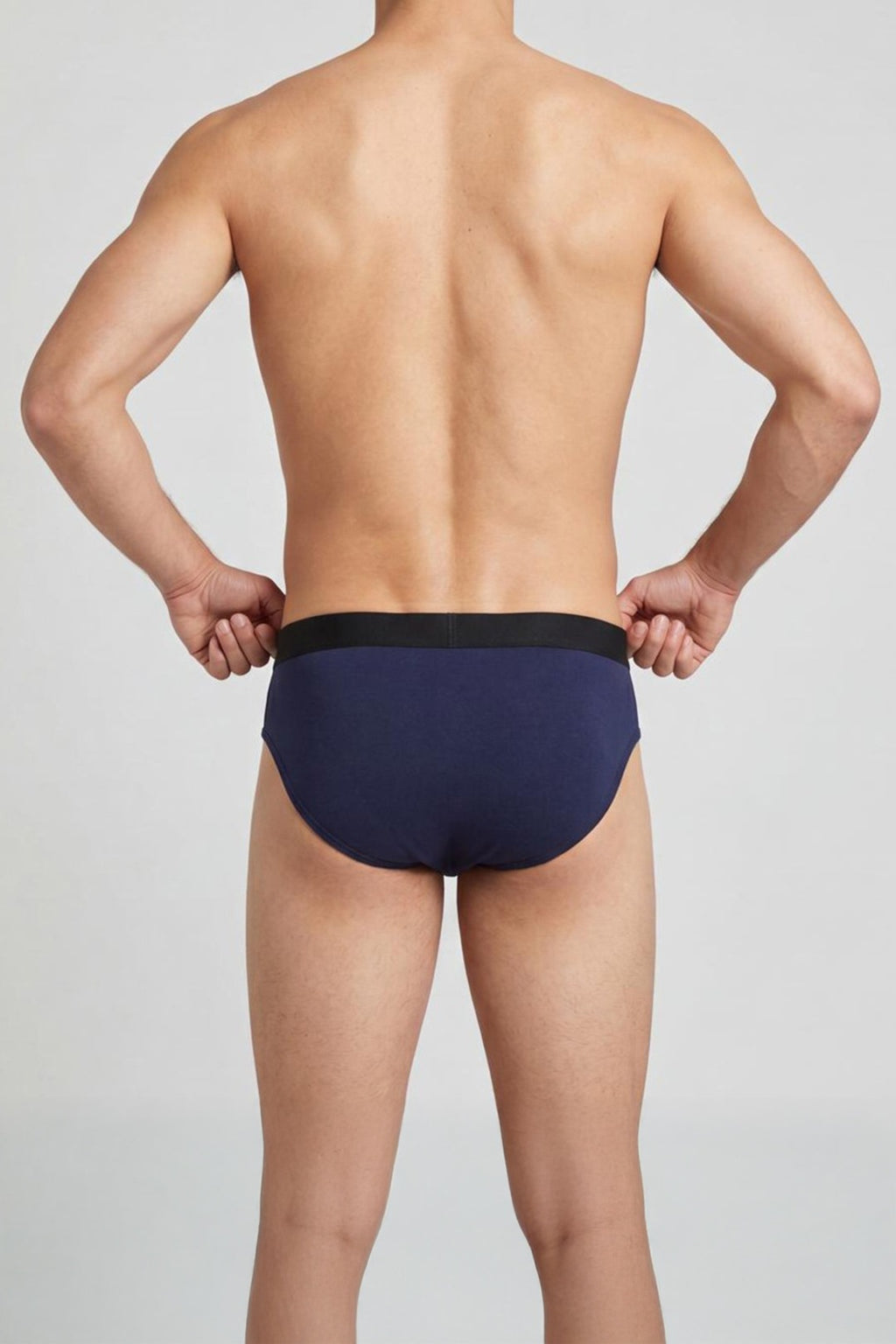 Navy Mid Rise Regular Fit Brief - Image 3