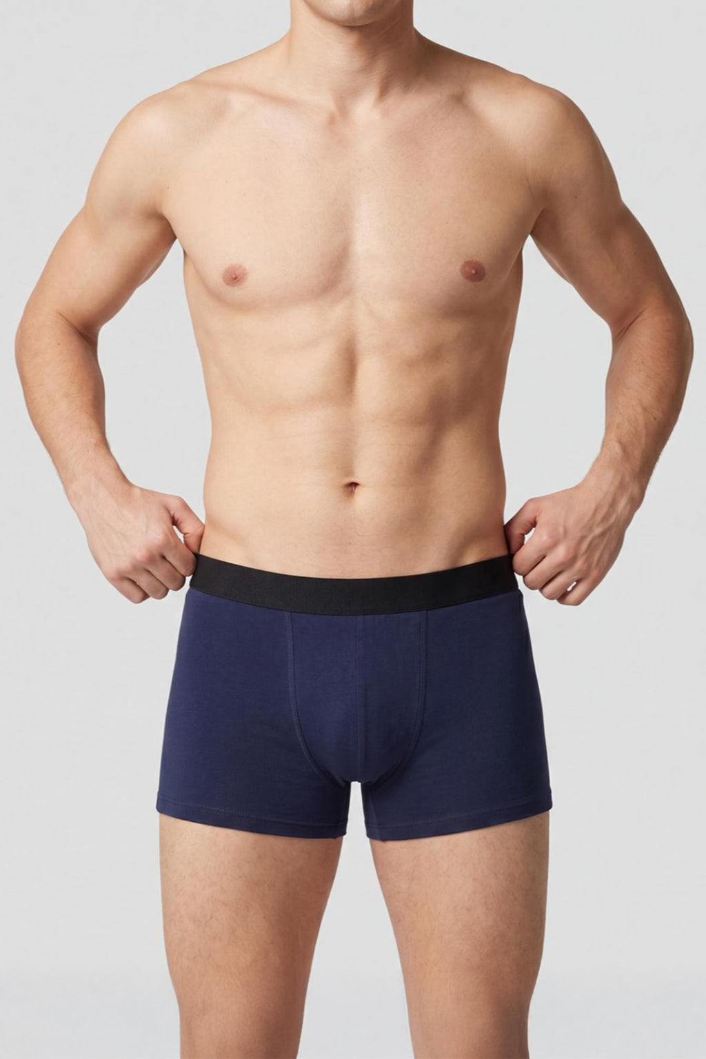 Navy Mid Rise Regular Fit Pack of 2 Trunks - Image 2