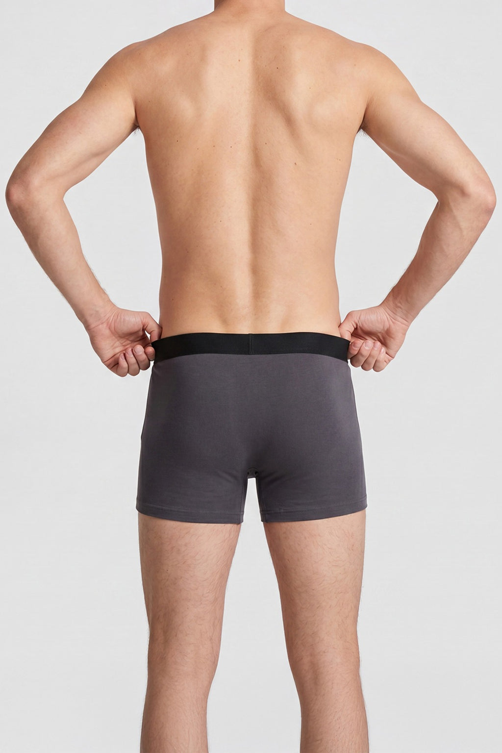 Charcoal Mid Rise Regular Fit Pack of 2 Trunks - Image 3