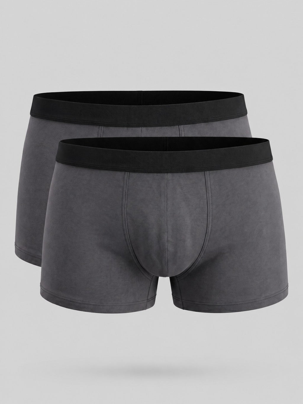 Charcoal Mid Rise Regular Fit Pack of 2 Trunks - Image 4