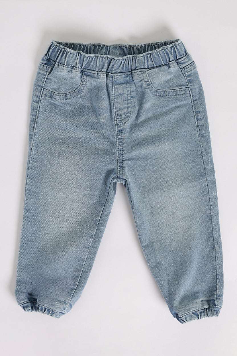 Blue Loose Fit Jeans With 4 Pocket For Infant Boys - Image 2