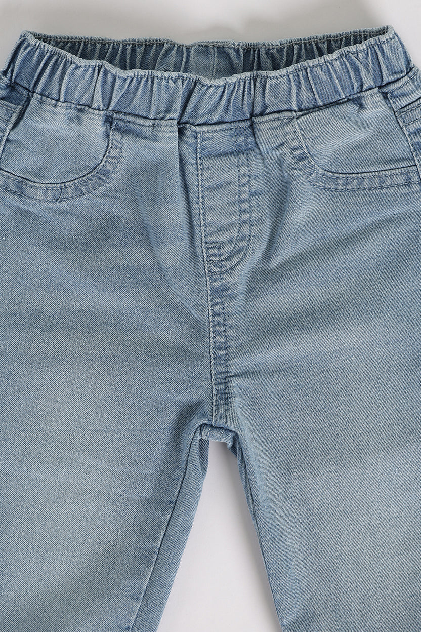 Blue Loose Fit Jeans With 4 Pocket For Infant Boys - Image 5