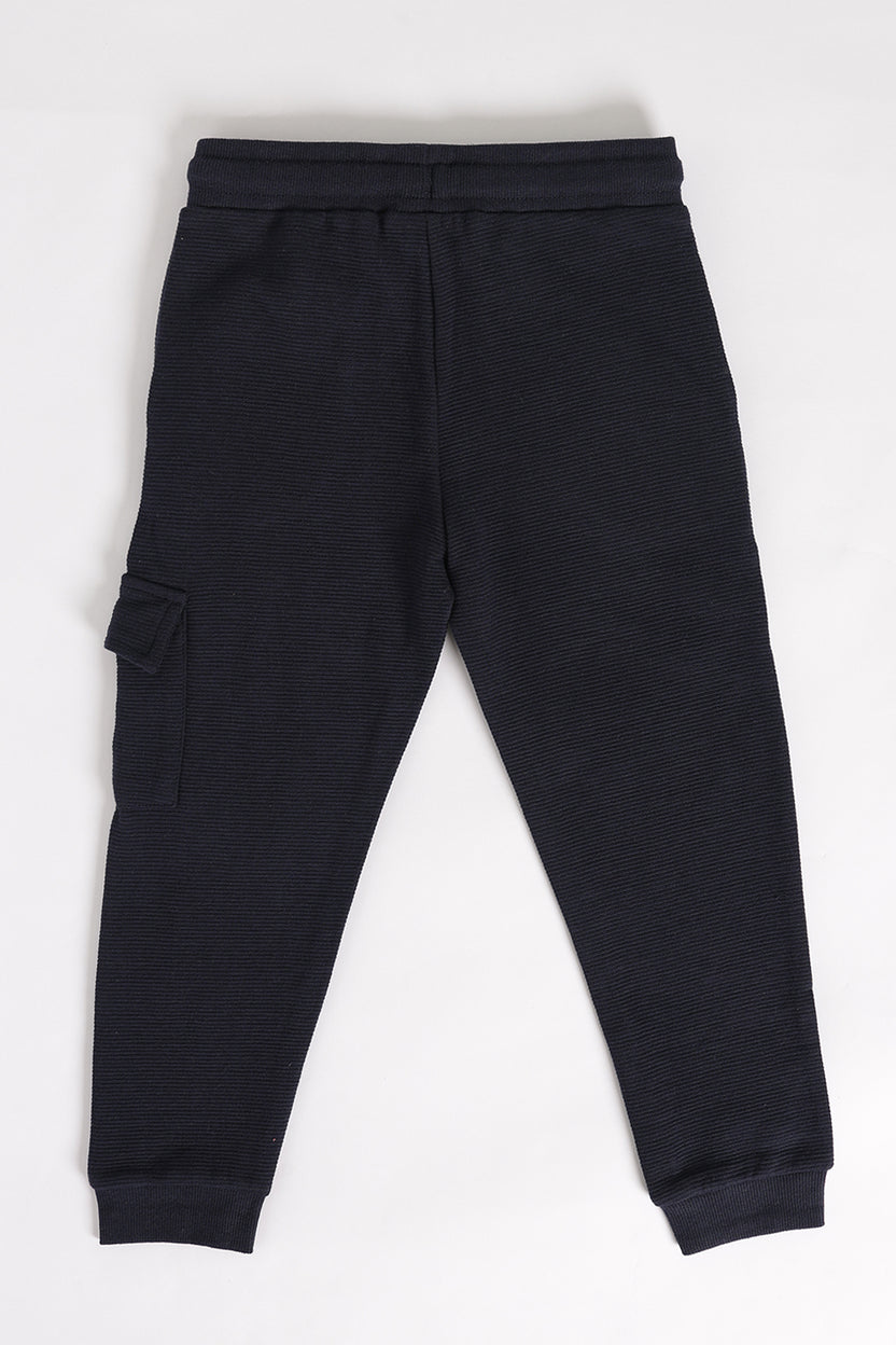 Navy Regular Fit Jogger With 3 Pocket For Boys - Image 3