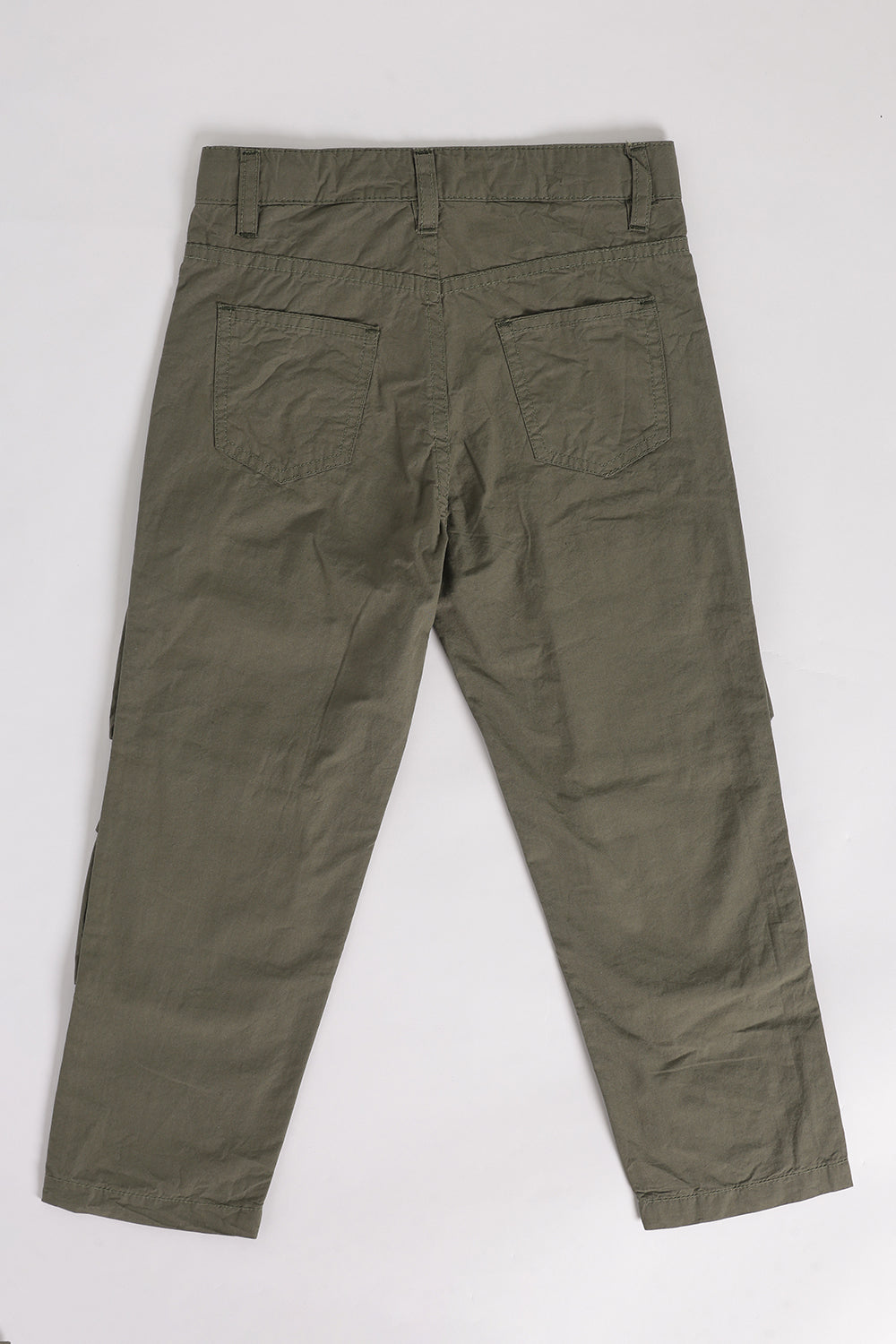 Straight Olive Utility Cargo Boy Pant - Image 3