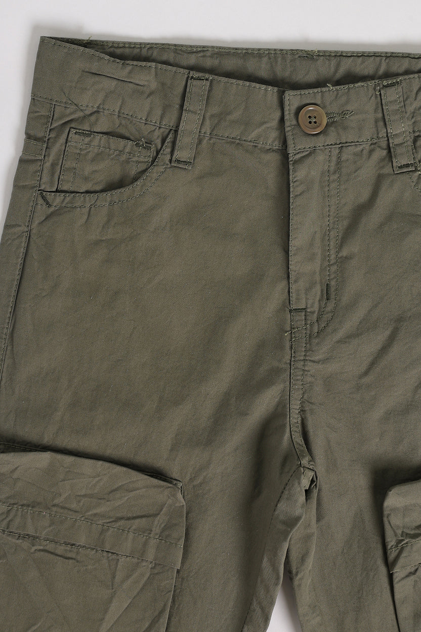 Straight Olive Utility Cargo Boy Pant - Image 5