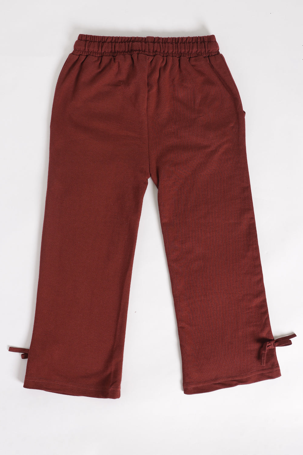 Maroon Flared Fit Jogger With 2 Pocket For Girls - Image 3