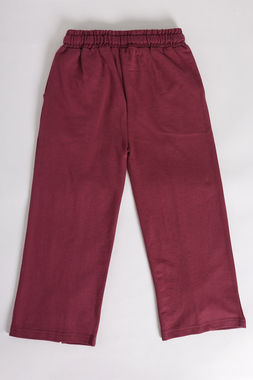 Maroon Regular Fit Jogger With 2 Pocket For Girls - Image 3