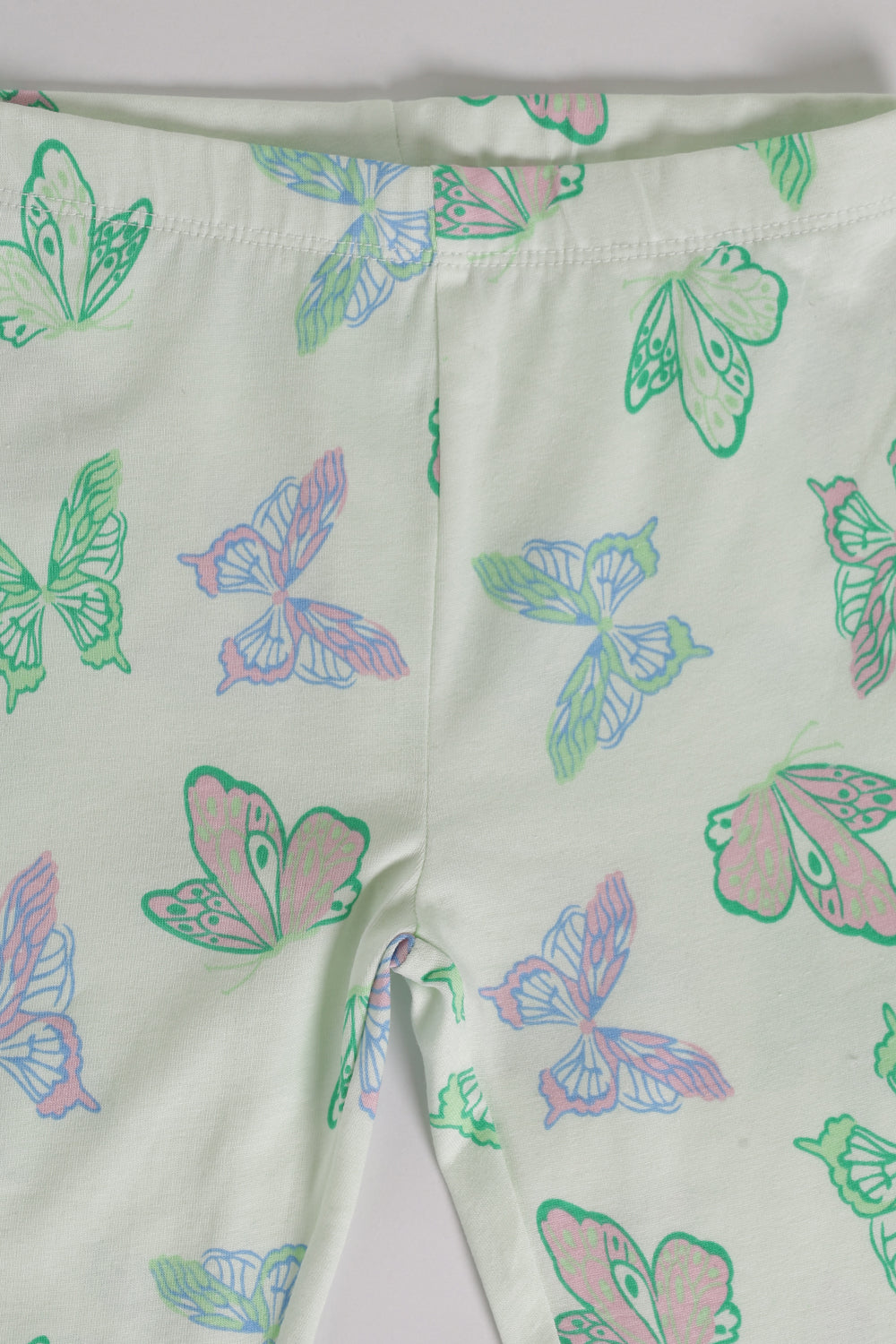 Green Mid Rise Regular Fit Legging For Girls - Image 4