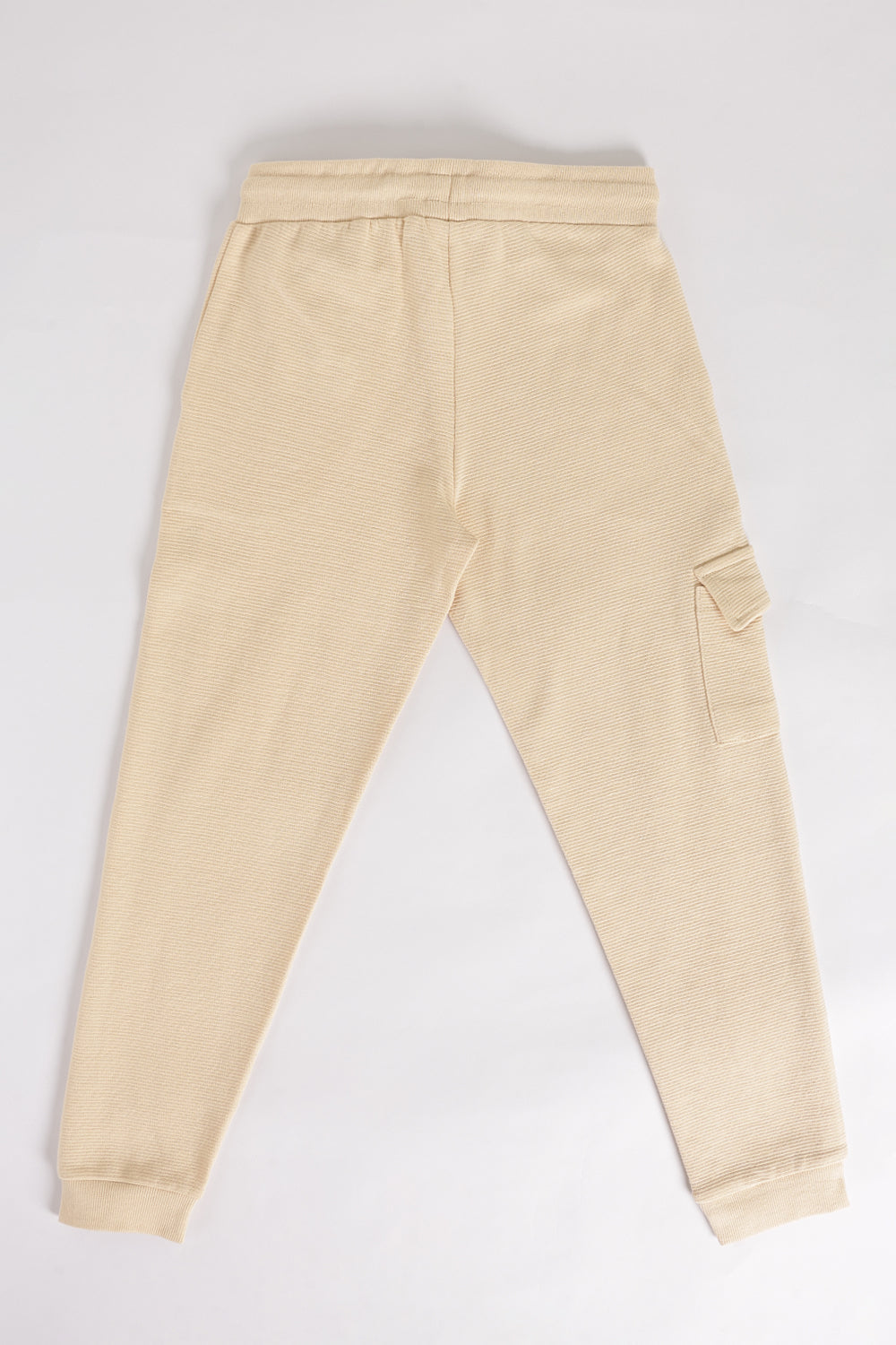 Beige Regular Fit Jogger With 3 Pocket For Tweens Boys - Image 3