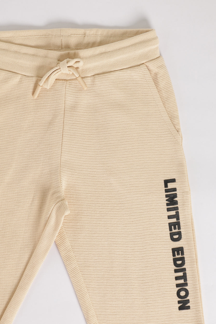 Beige Regular Fit Jogger With 3 Pocket For Tweens Boys - Image 4