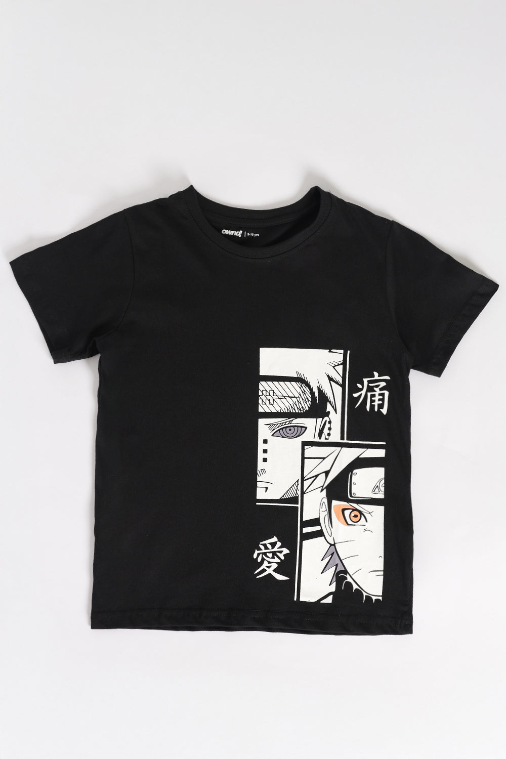 Black Naruto Regular Fit T-Shirt For Tweens Boys - Image 2