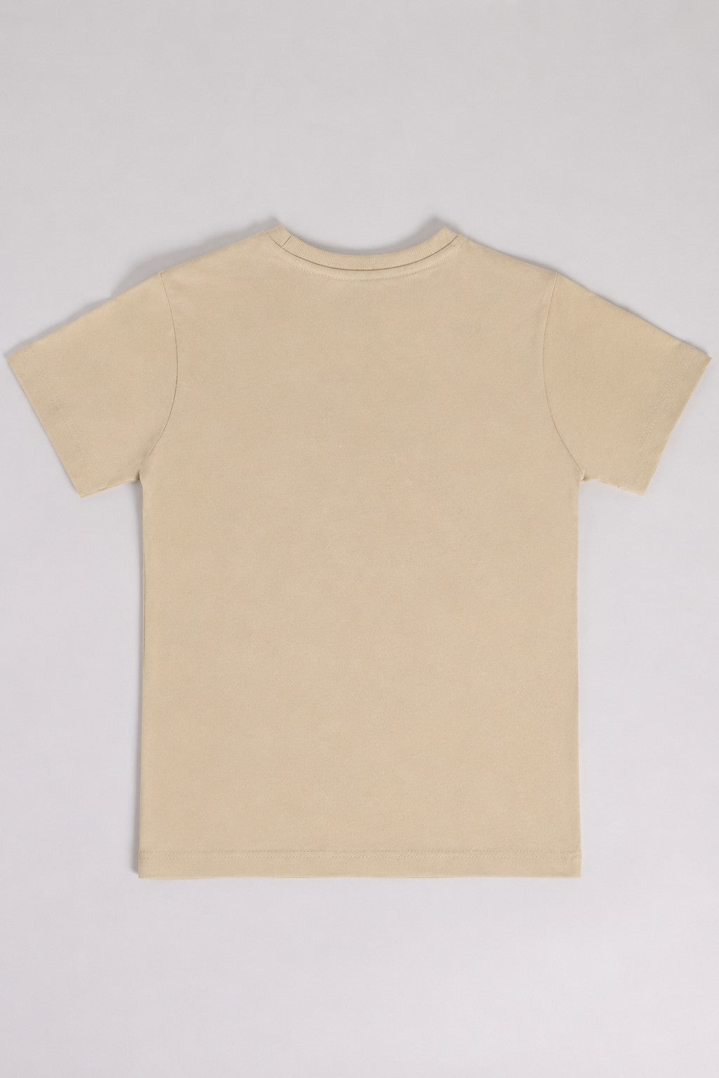 Beige Cartoon Regular Fit T-Shirt For Tweens Boys - Image 3