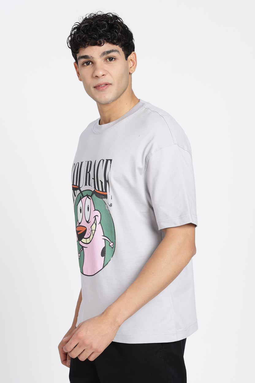 Light Grey Cartoon Regular Fit T-Shirt For Men - Image 4