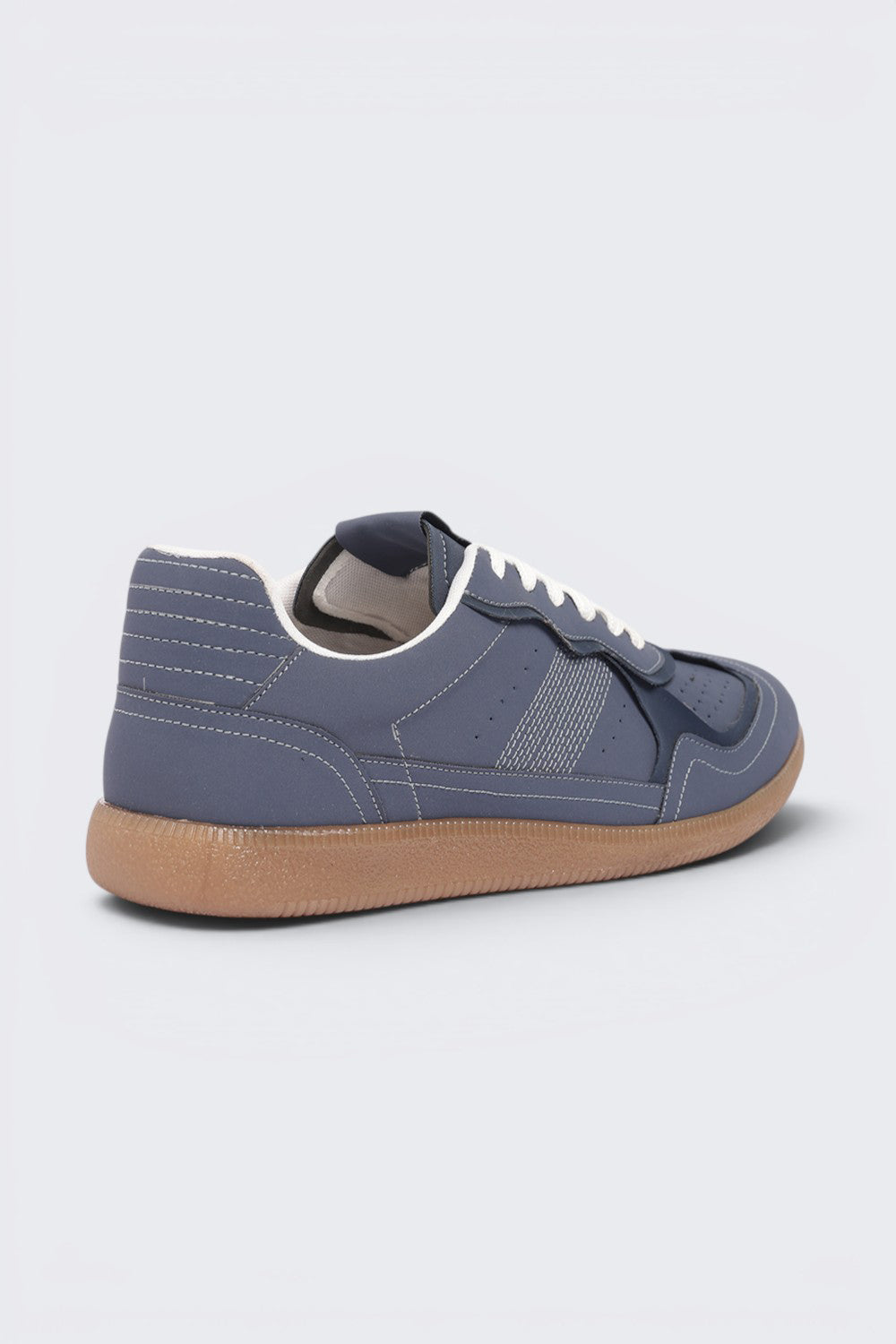 Blue Color Block Sneaker For Men - Image 3