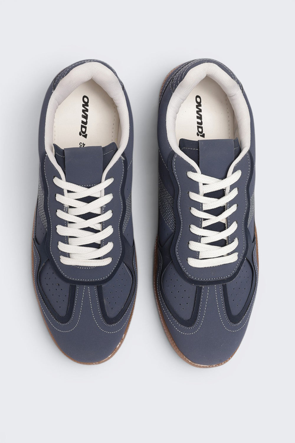 Blue Color Block Sneaker For Men - Image 4