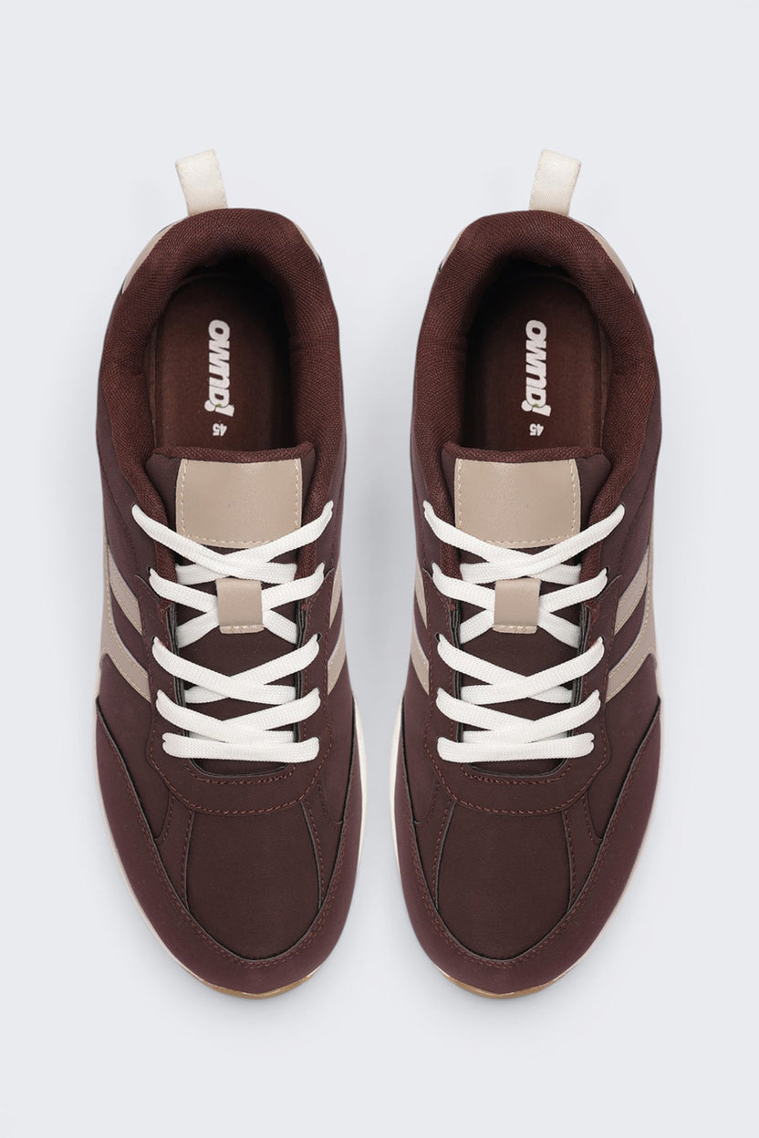 Brown Lace-Up Sneaker For Men - Image 4