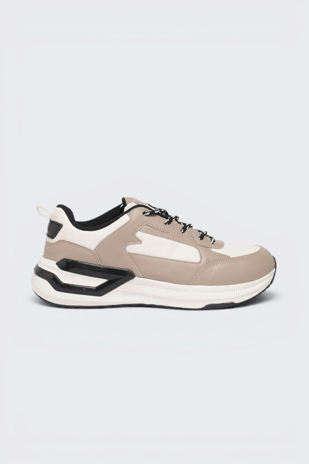 Beige Color Block Sneaker For Men - Image 2