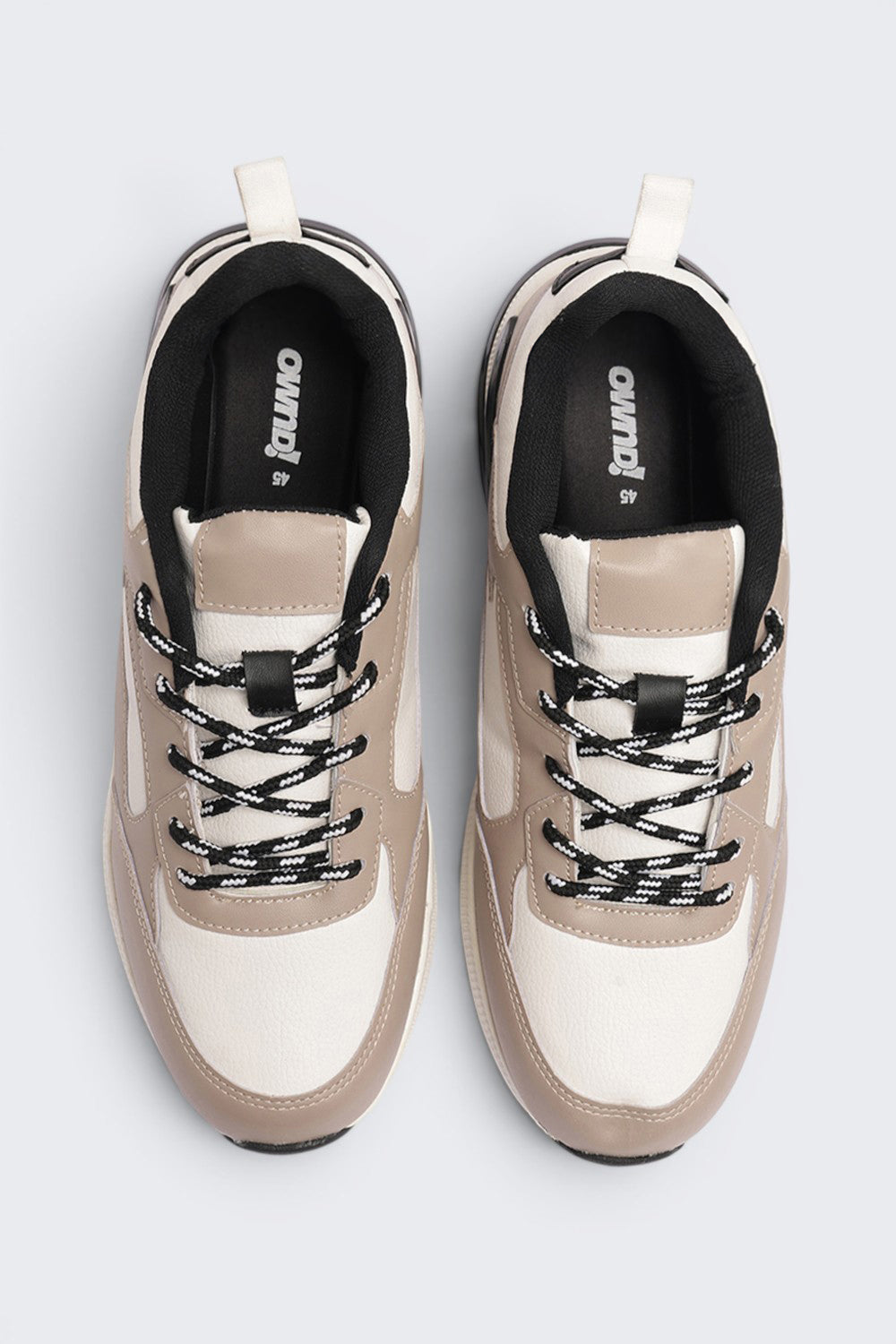Beige Color Block Sneaker For Men - Image 4