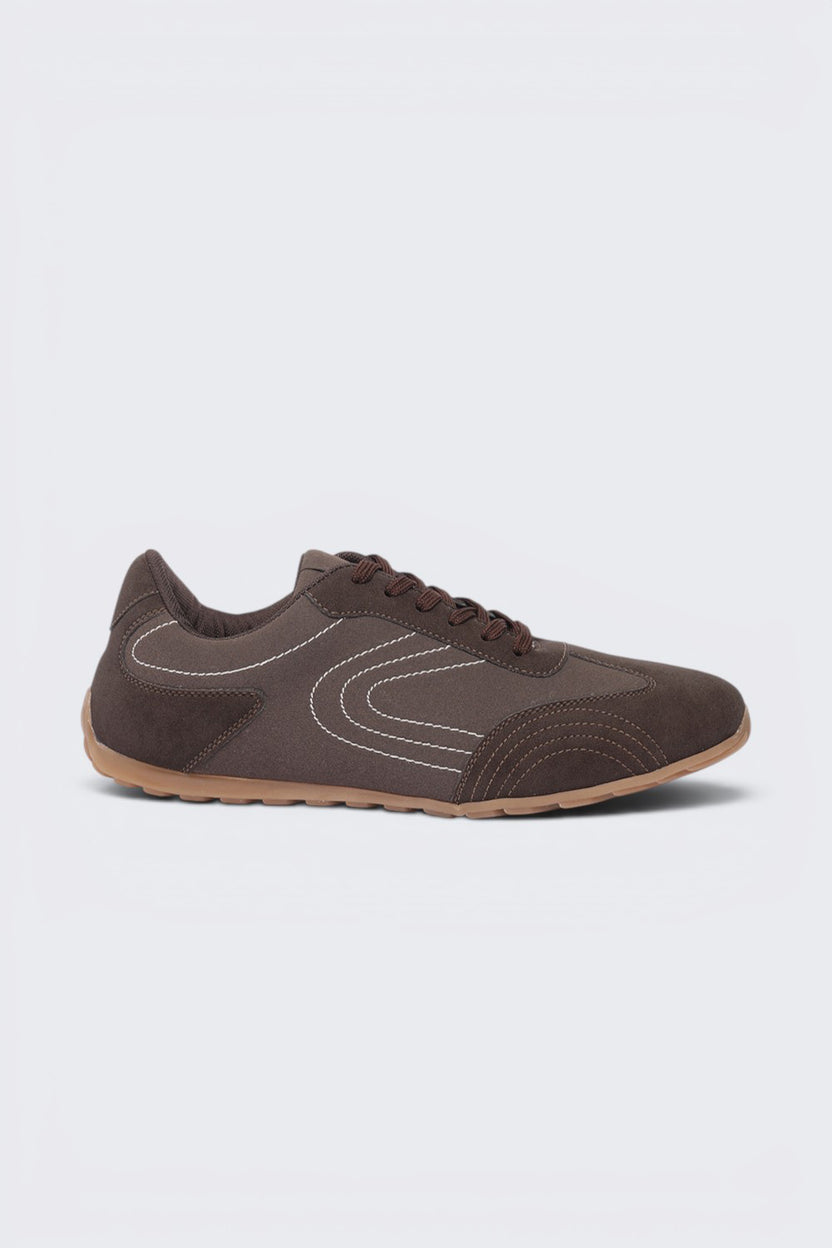 Chocolate Lace-Up Sneaker For Men - Image 2