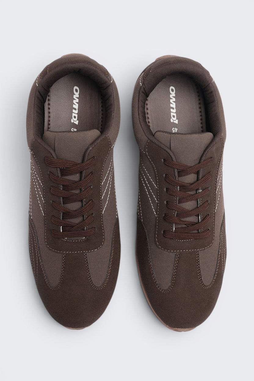 Chocolate Lace-Up Sneaker For Men - Image 4