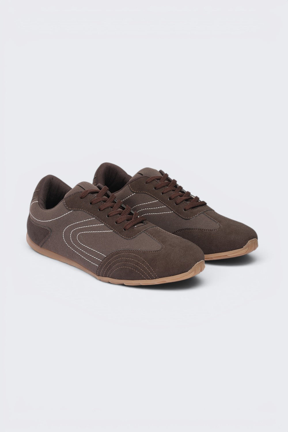 Chocolate Lace-Up Sneaker For Men - Image 5