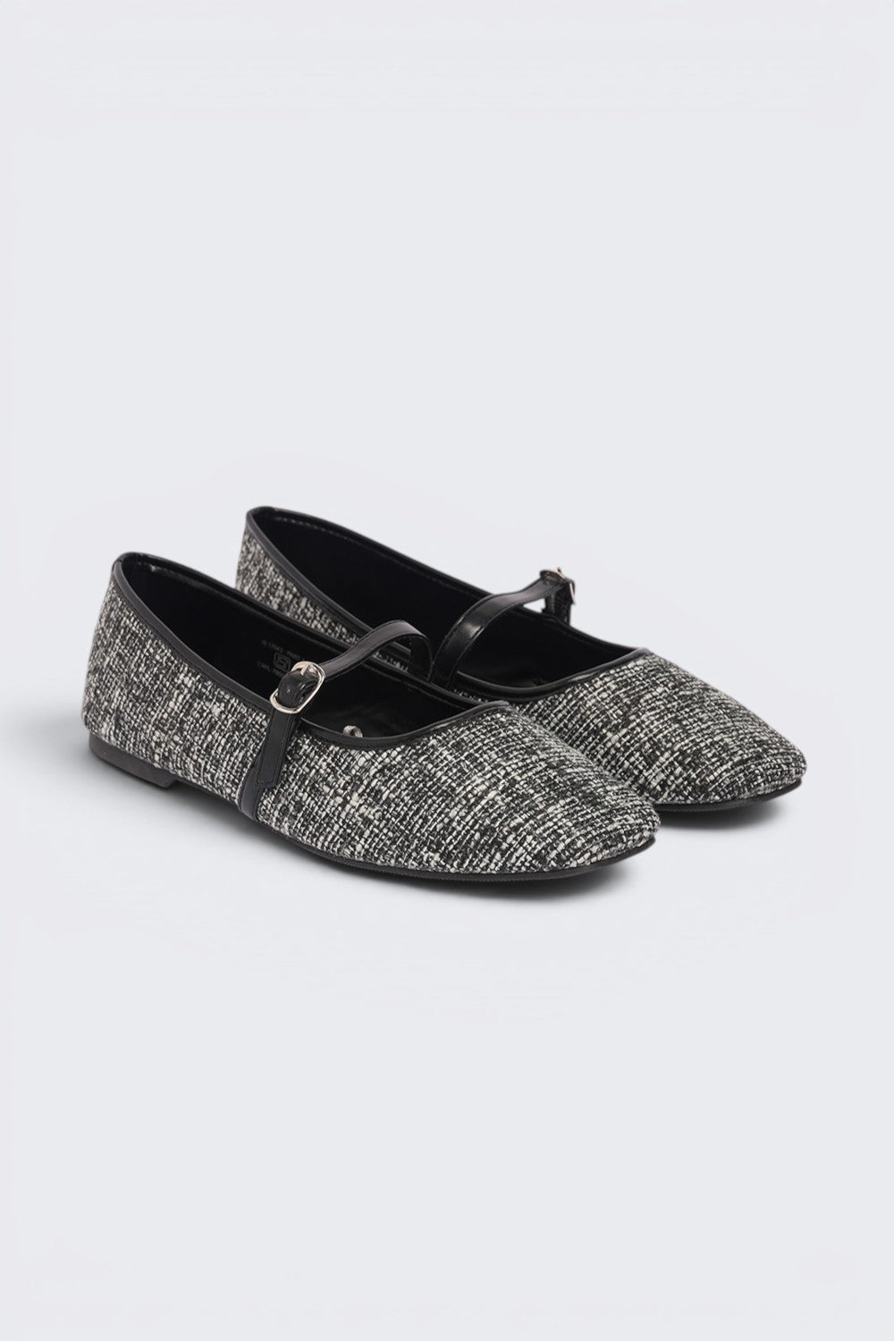 Black Textured Ballerina For Women - Image 6