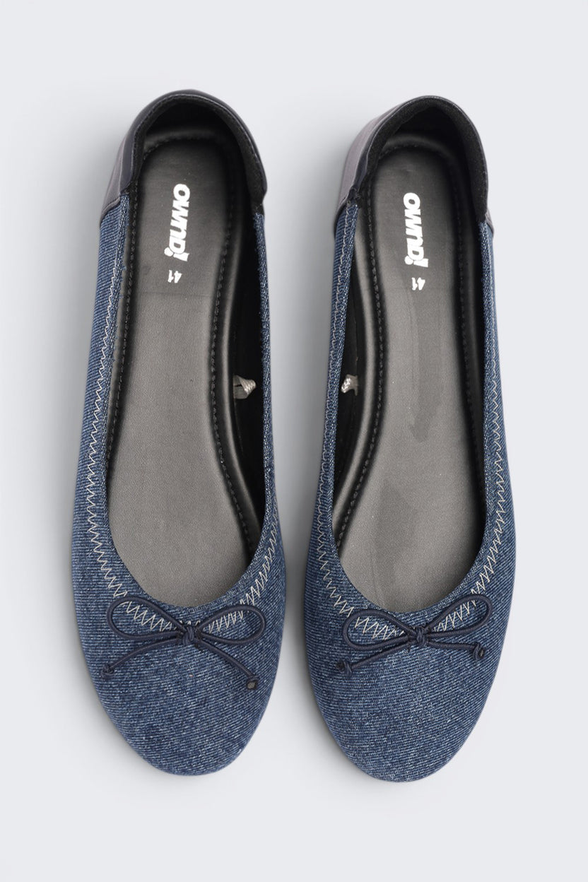 Blue Denim Ballerina For Women - Image 4