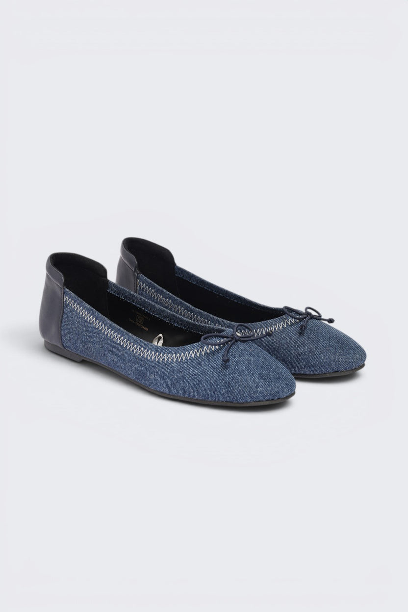 Blue Denim Ballerina For Women - Image 6
