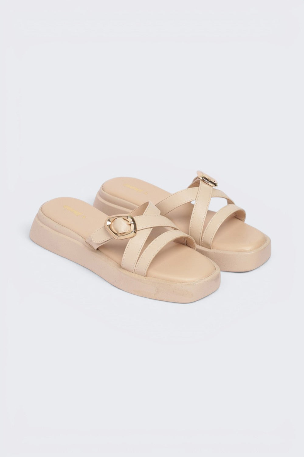 Beige Open Toe Sandal For Women - Image 5