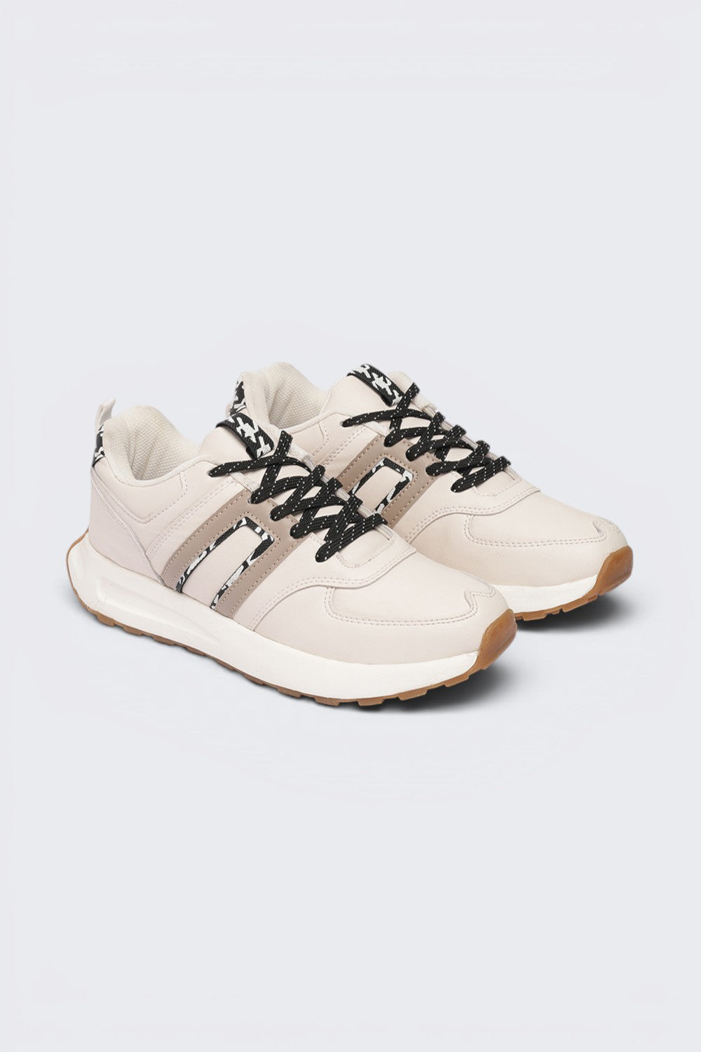 Off White Color Block Sneaker For Women - Image 6