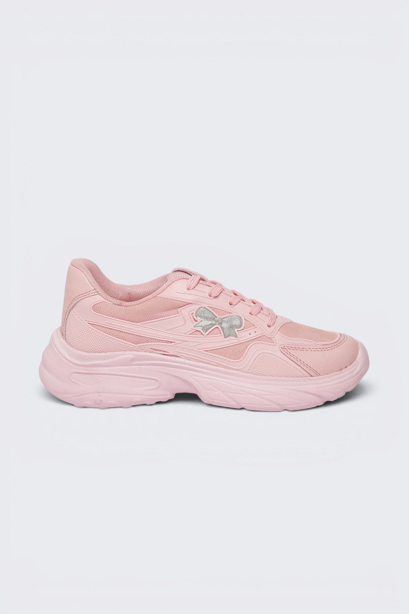Pink Lace-Up Sneaker For Women - Image 2