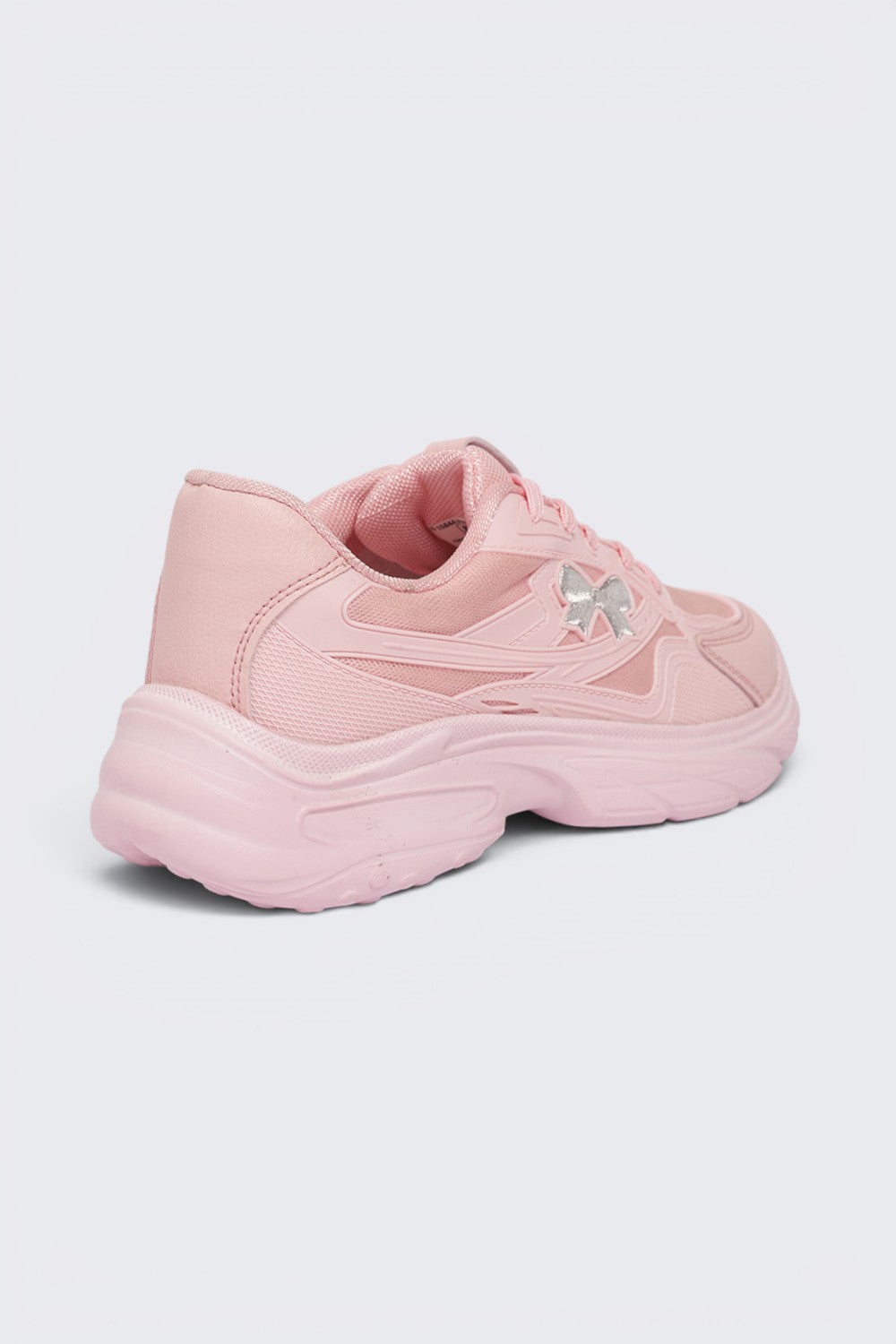 Pink Lace-Up Sneaker For Women - Image 3