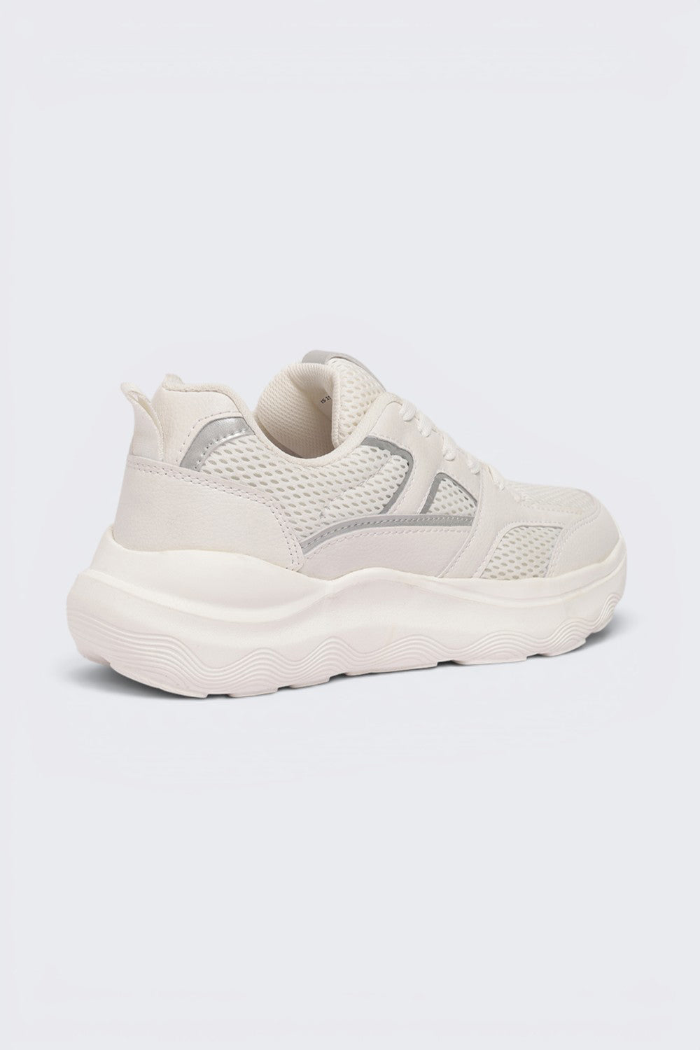 Off White Lace-Up Sneaker For Women - Image 3