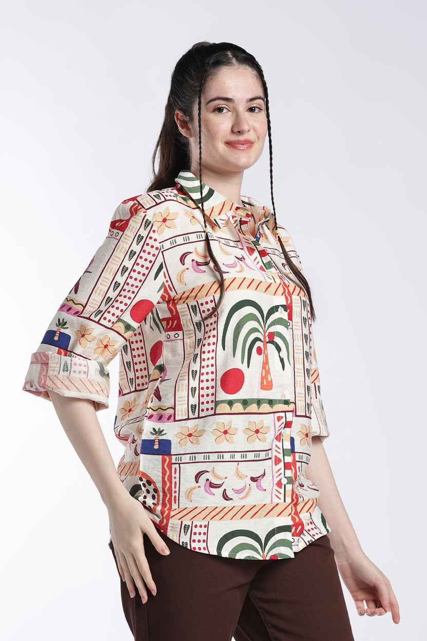 Multi Coloured Block Print Regular Fit Top - Image 4