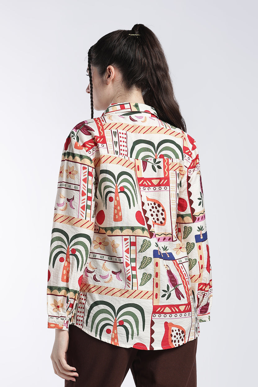 Multi Coloured Block Print Regular Fit Top - Image 5