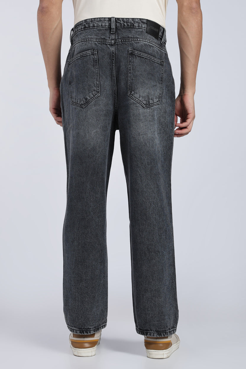 Charcoal Relaxed Fit Jeans With 5 Pocket For Men - Image 5
