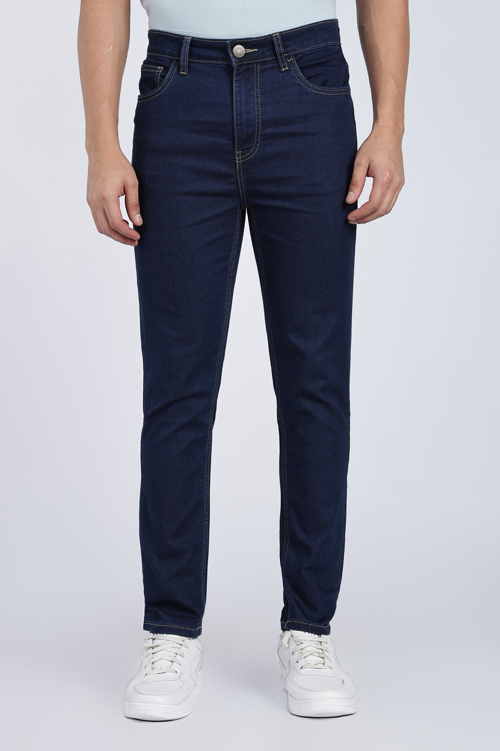 Mens Slim Fit Navy Jeans - Image 2