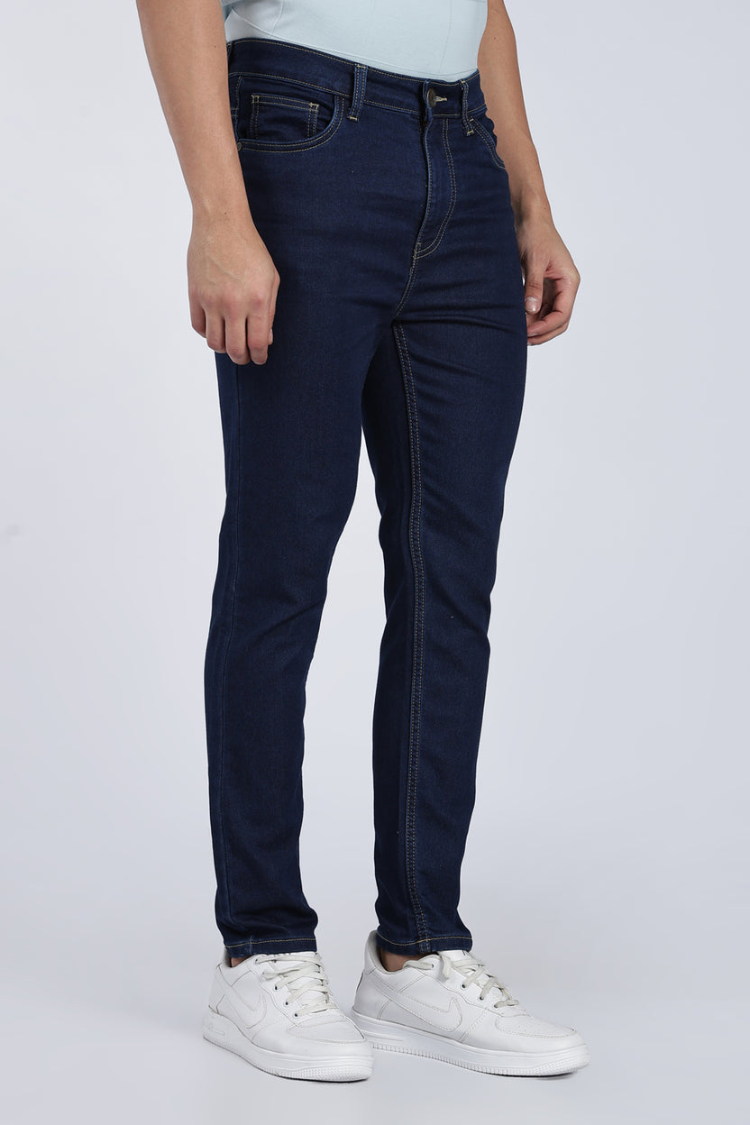Mens Slim Fit Navy Jeans - Image 4
