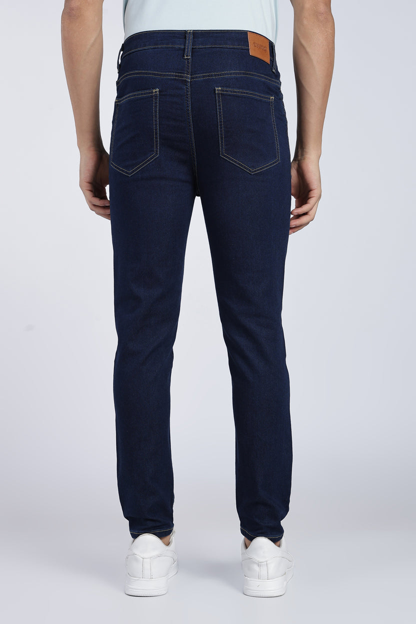 Mens Slim Fit Navy Jeans - Image 5