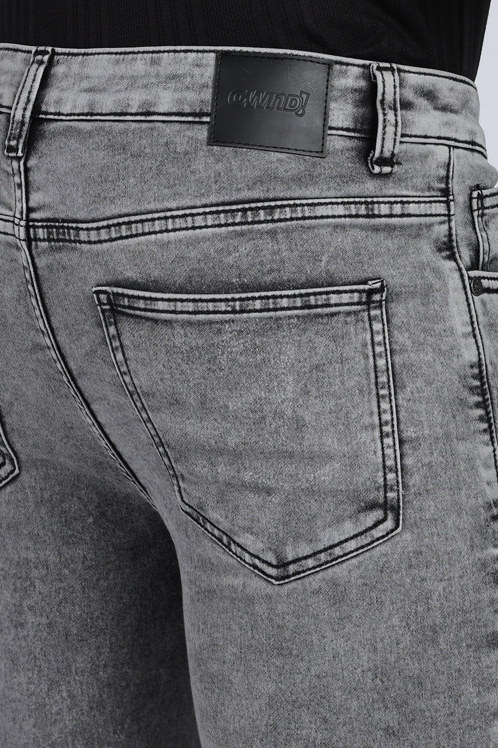 Mens Skinny Fit Grey Jeans - Image 3