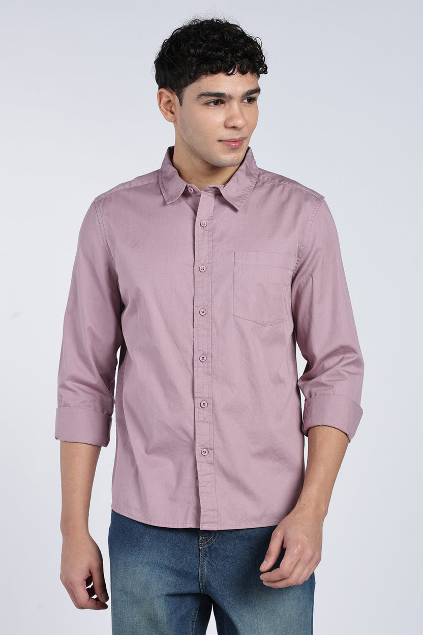 Mens Regular Mauve Shirts - Image 2