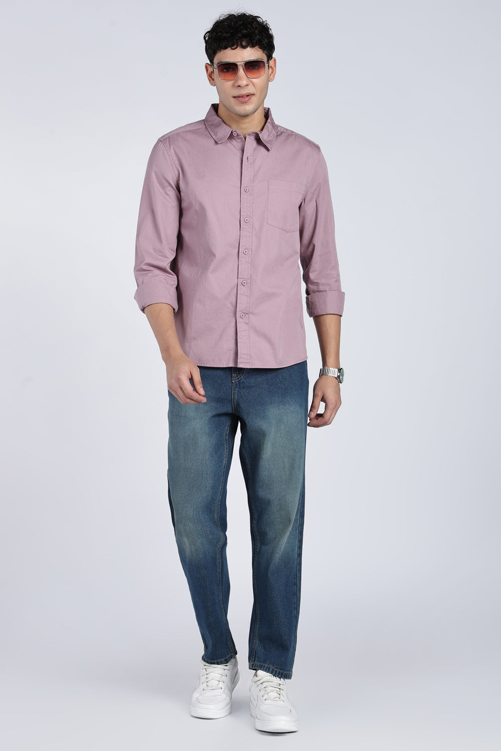 Mens Regular Mauve Shirts - Image 6