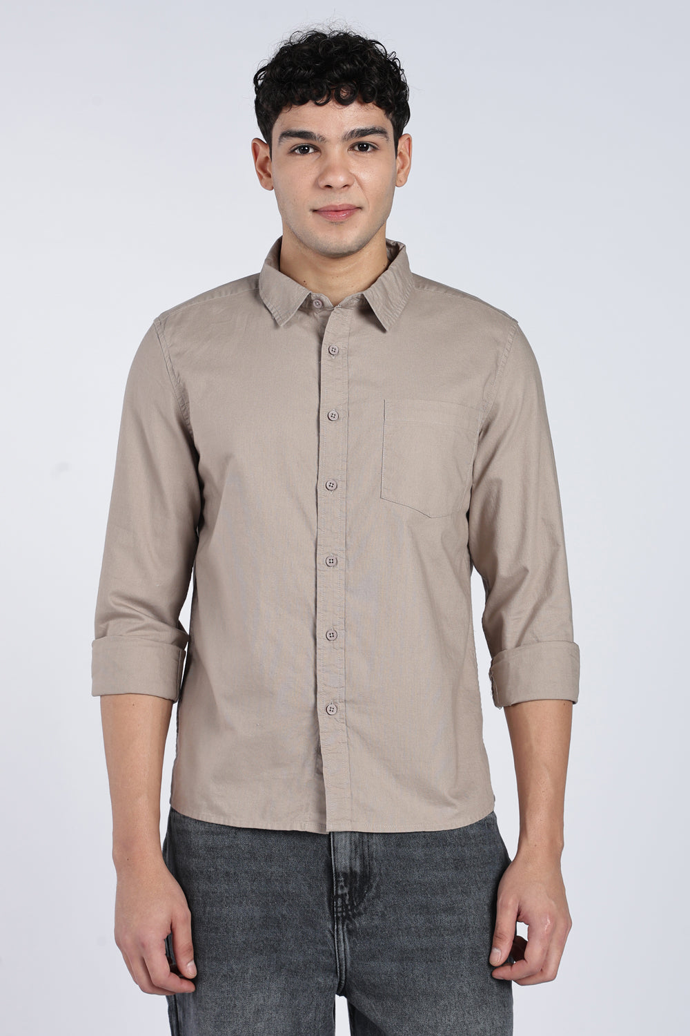 Mens Regular Khaki Shirts - Image 2