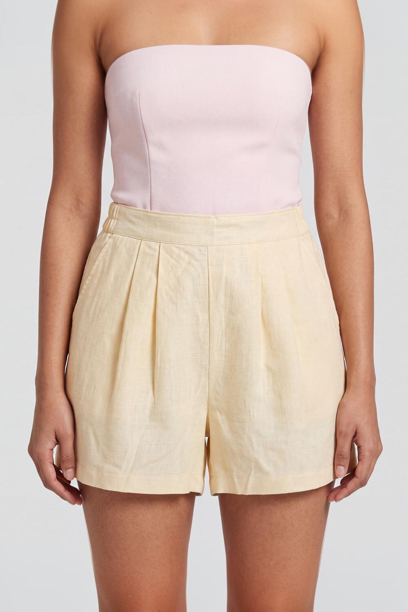Women Yellow Regular Fit Shorts With 2 Pocket - Image 3
