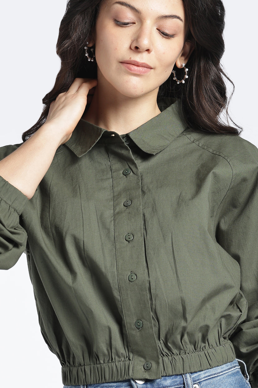 Womens Regular Olive Top - Image 3
