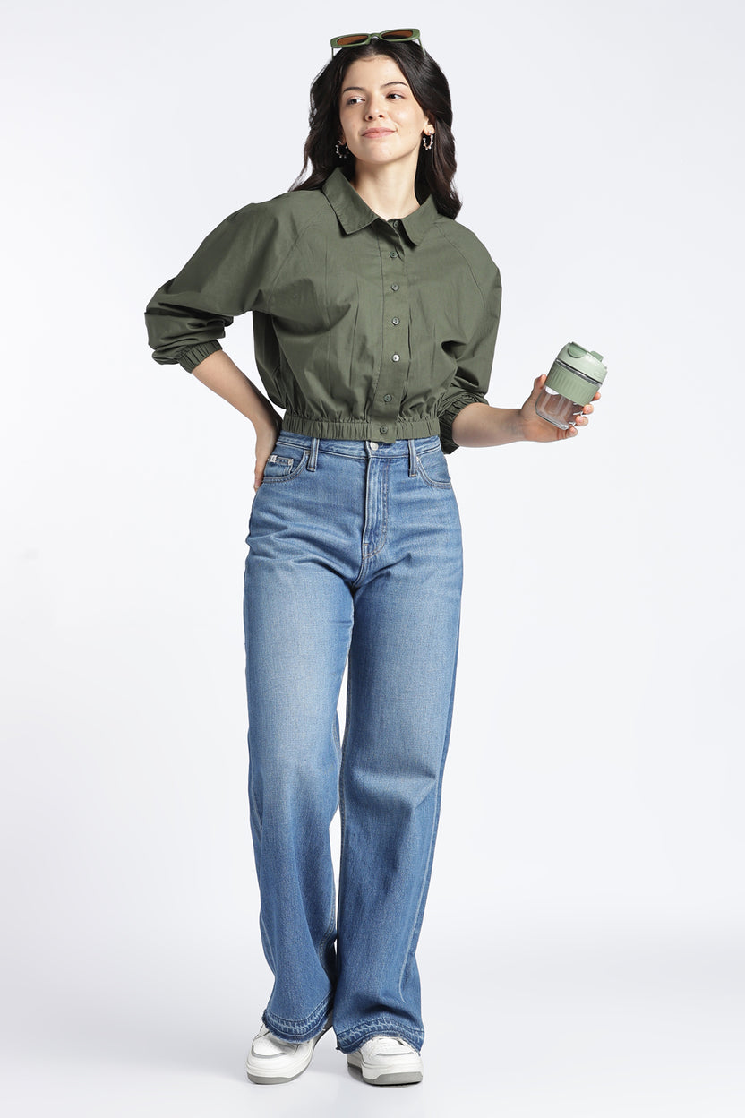 Womens Regular Olive Top - Image 6
