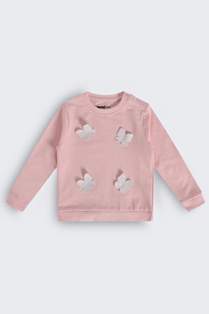 Infant Girls Pink Cotton Regular Fit Co Ord Set - Image 4