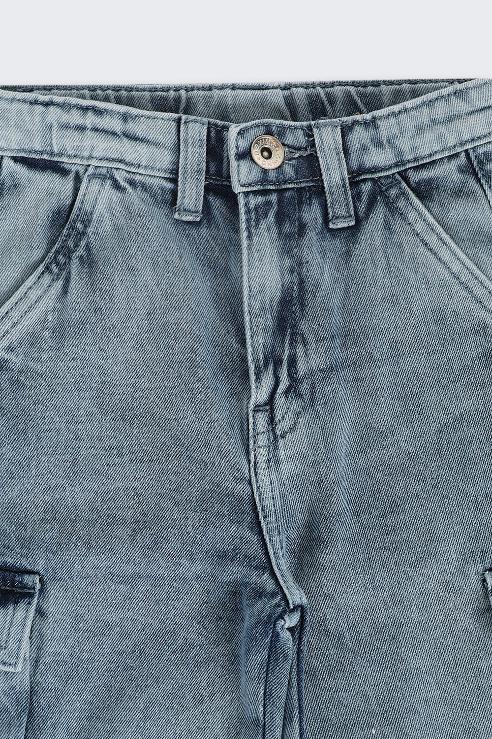 Straight Multi-Pocket Cargo Denim Boy Jeans - Image 4