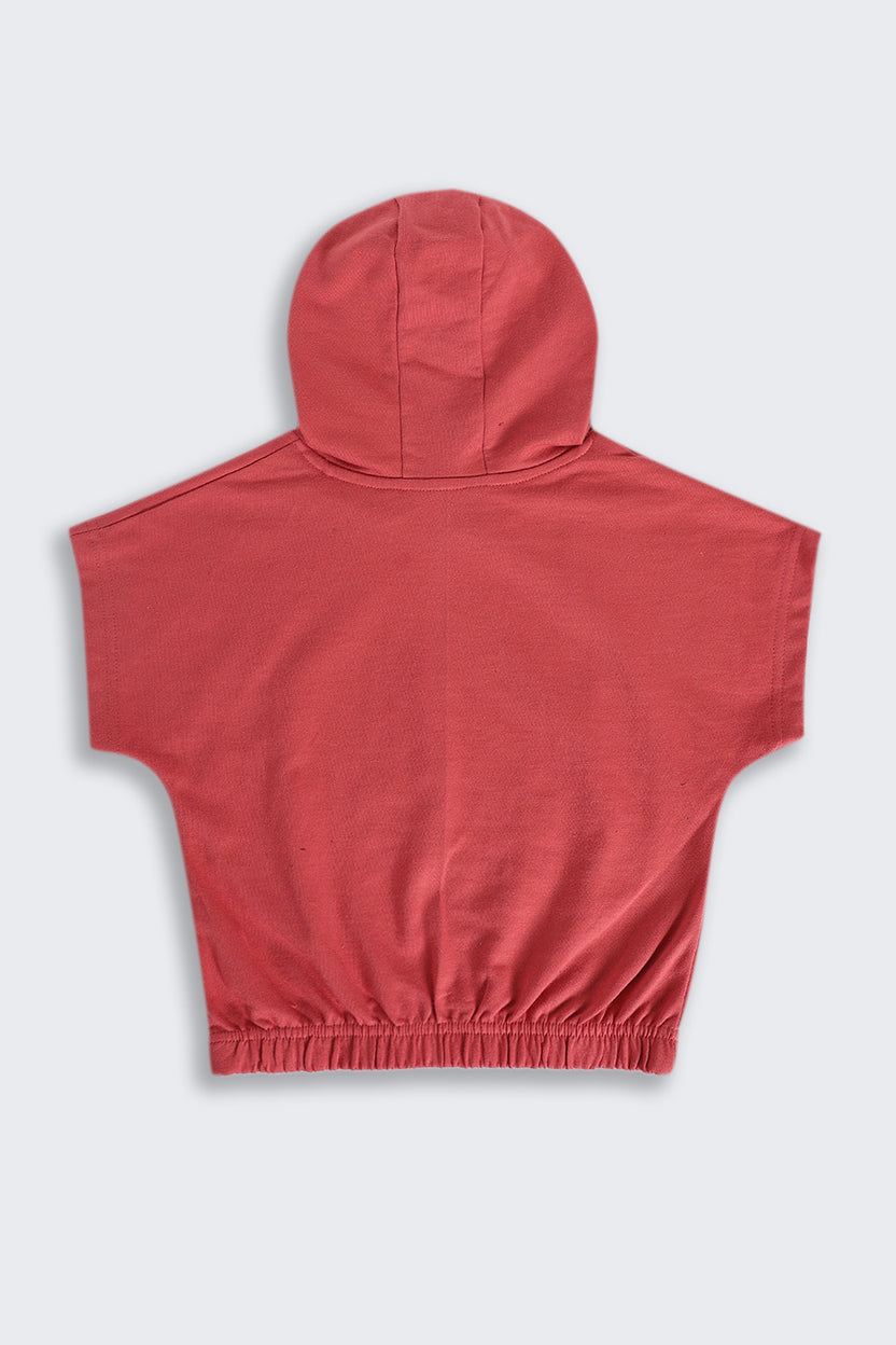 Relaxed Fit Embroidery Coral T-Shirt  For Girls - Image 3